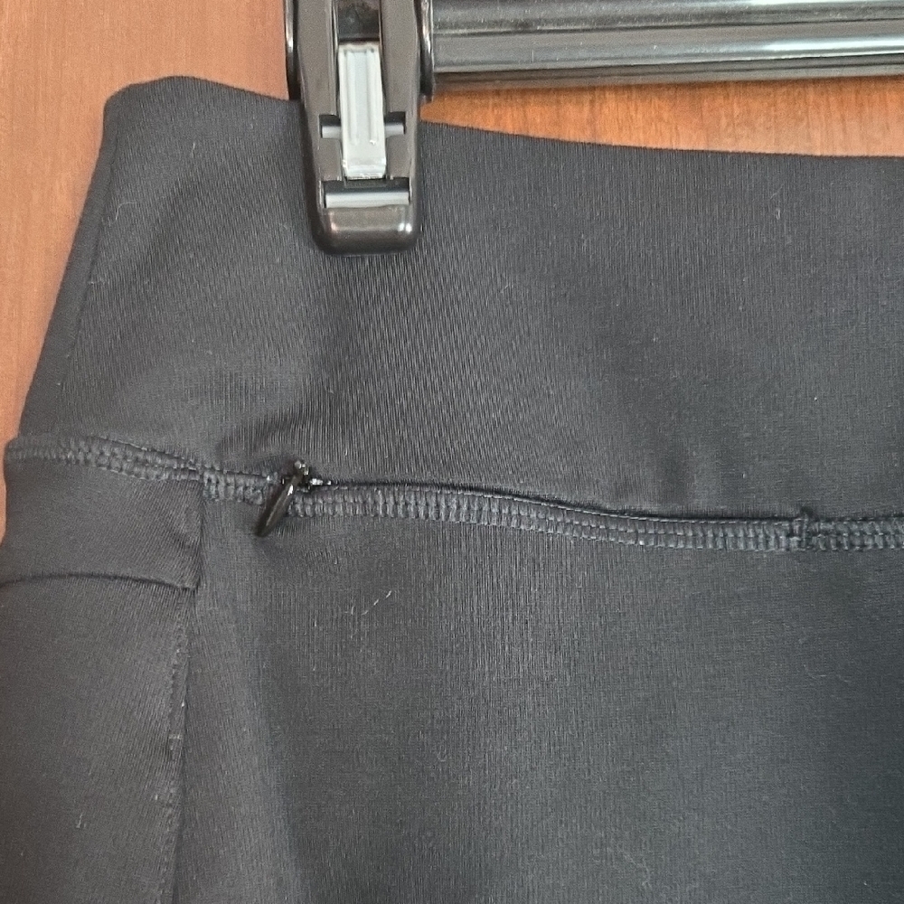 Duluth Trading Co Size 8 Wide Waist Band Black Stretchy Pencil Skirt - Picture 2 of 10